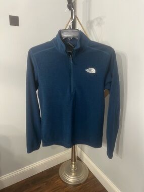 The North Face Deep Blue Fleece Top with Contrasting Logo